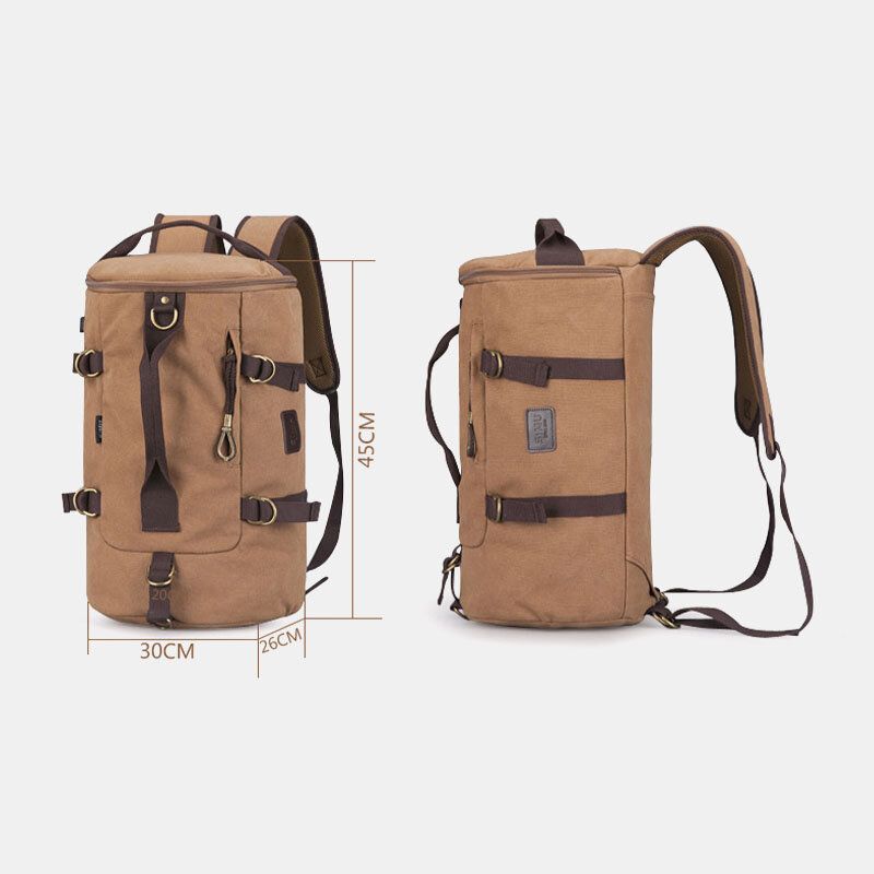 Herren Canvas Reiserucksack Multifunktions Mit Usb-ladefunktion Handtasche Umhängetasche Umhängetasche