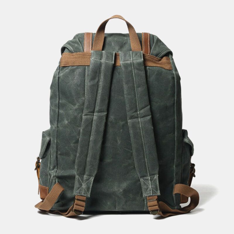 Herren Canvas Retro Reise Outdoor Wandern Rucksack Mit Großem Fassungsvermögen Und Mehreren Taschen