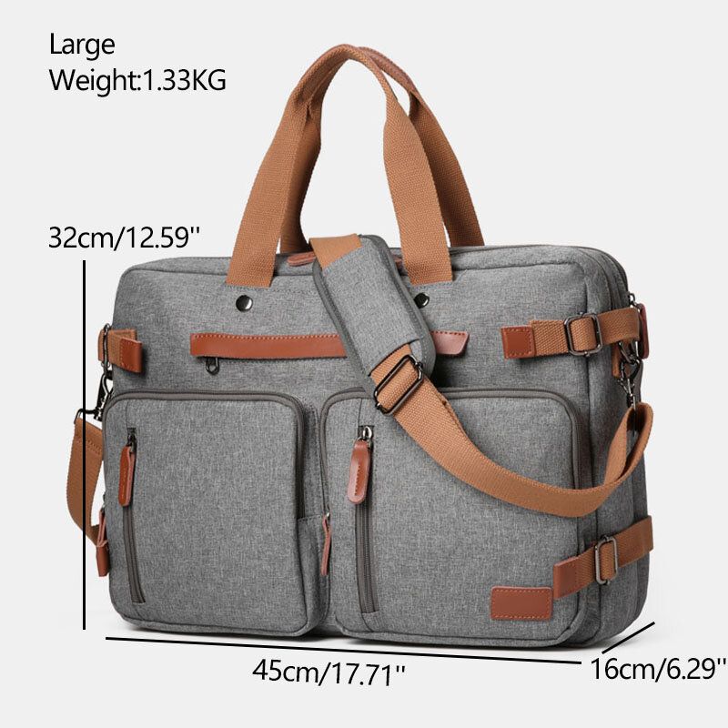 Herren Casual Multicarry Große Kapazität 15.6/17 Zoll Laptoptasche Rucksack Umhängetasche Mit Mehreren Taschen