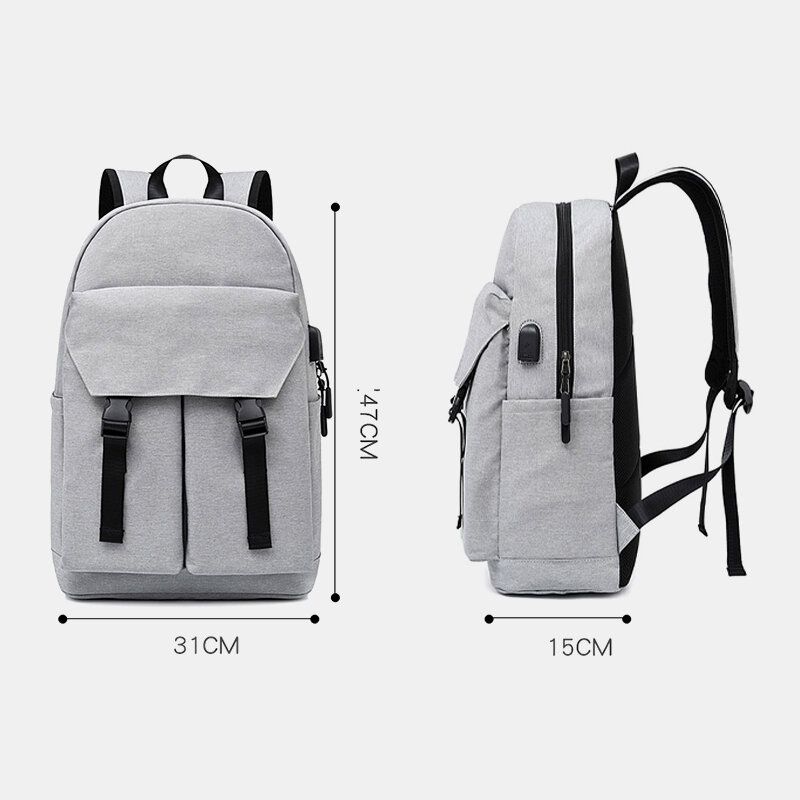 Herren Casual Wild 15.6 Zoll Laptoptasche Mit Großer Kapazität Usb-aufladung Wasserdichter Schultaschenrucksack