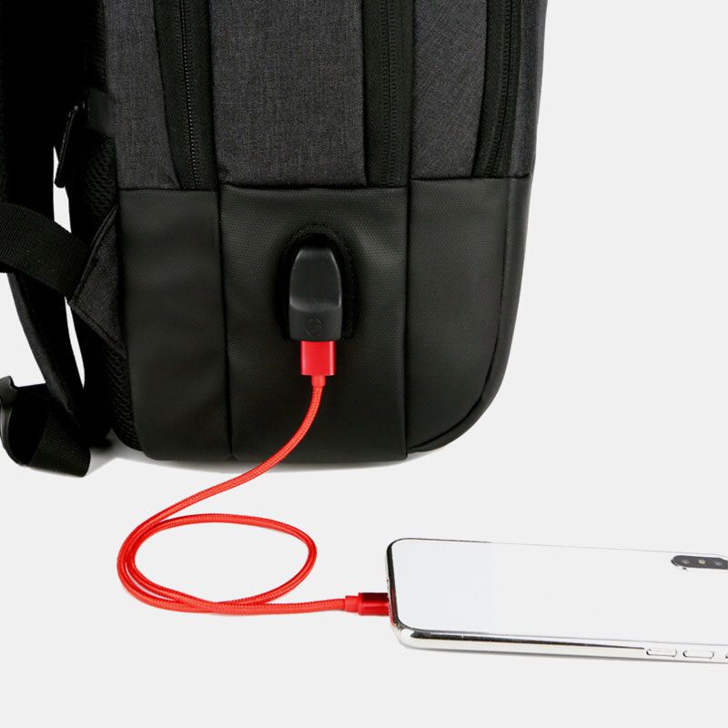 Herren Große Kapazität Wasserdichte Usb-aufladung 15.6-zoll-laptoptasche Business Outdoor-rucksack