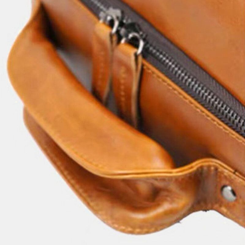 Herren Kunstleder Große Kapazität Casual Business Retro Mode 13.3 Zoll Laptoptasche Rucksack