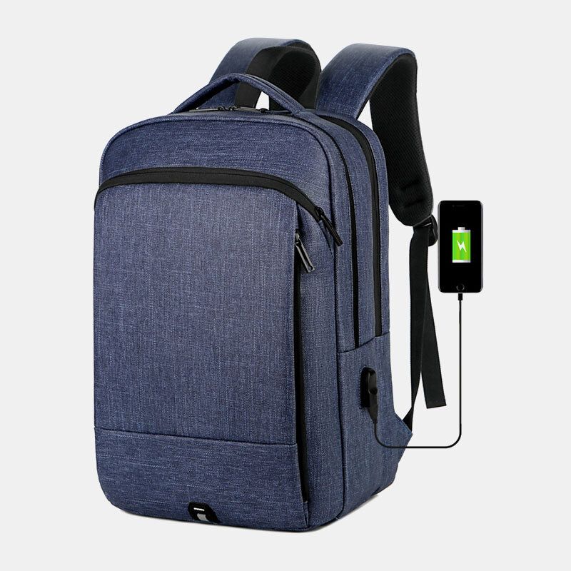 Herren Nylon Große Kapazität 14 Zoll Laptoptasche Mehrlagiger Business Casual Reiserucksack Mit Usb-aufladung