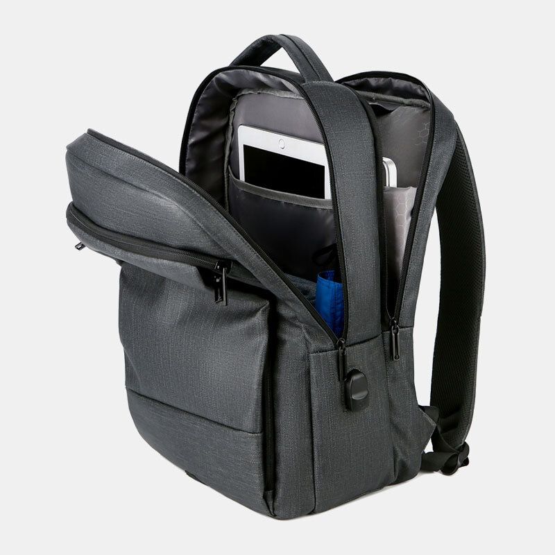 Herren Nylon Große Kapazität 14 Zoll Laptoptasche Mehrlagiger Business Casual Reiserucksack Mit Usb-aufladung