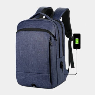 Herren Nylon Große Kapazität 14 Zoll Laptoptasche Mehrlagiger Business Casual Reiserucksack Mit Usb-aufladung