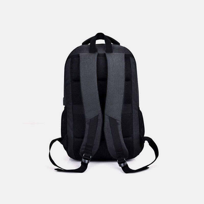 Herren Nylon Usb Lade Wasserdichter 15.6 Zoll Laptoptasche Reiserucksack Mit Großer Kapazität