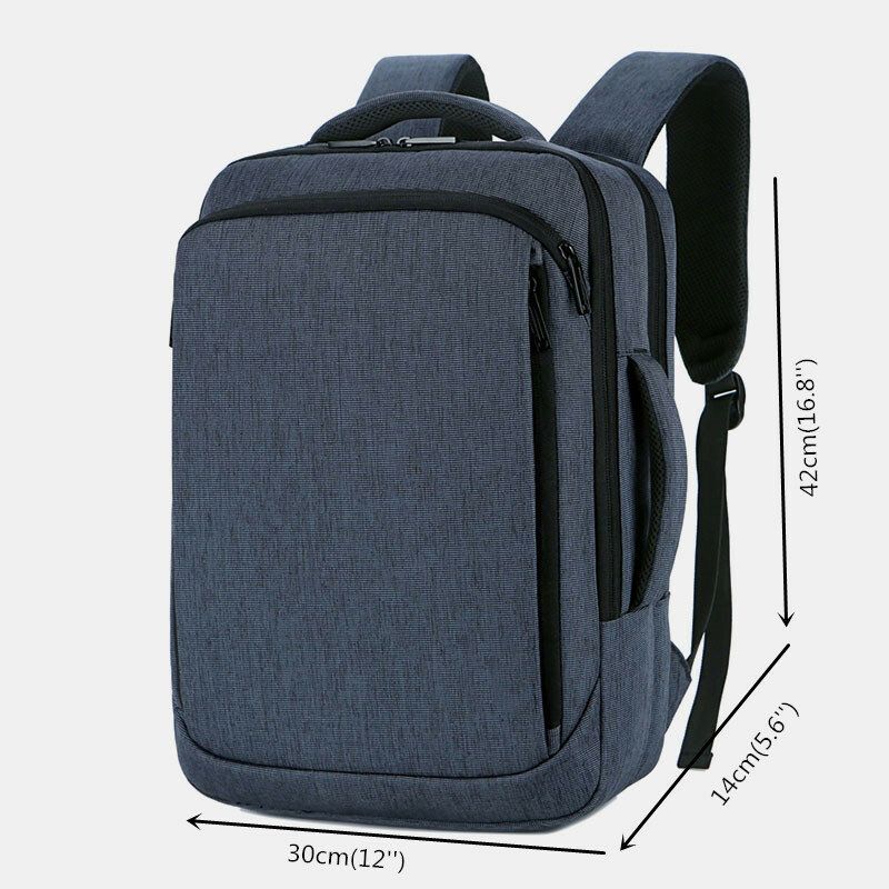 Herren Oxford 15.6 Zoll Usb Lade Business Laptoptasche Rucksack