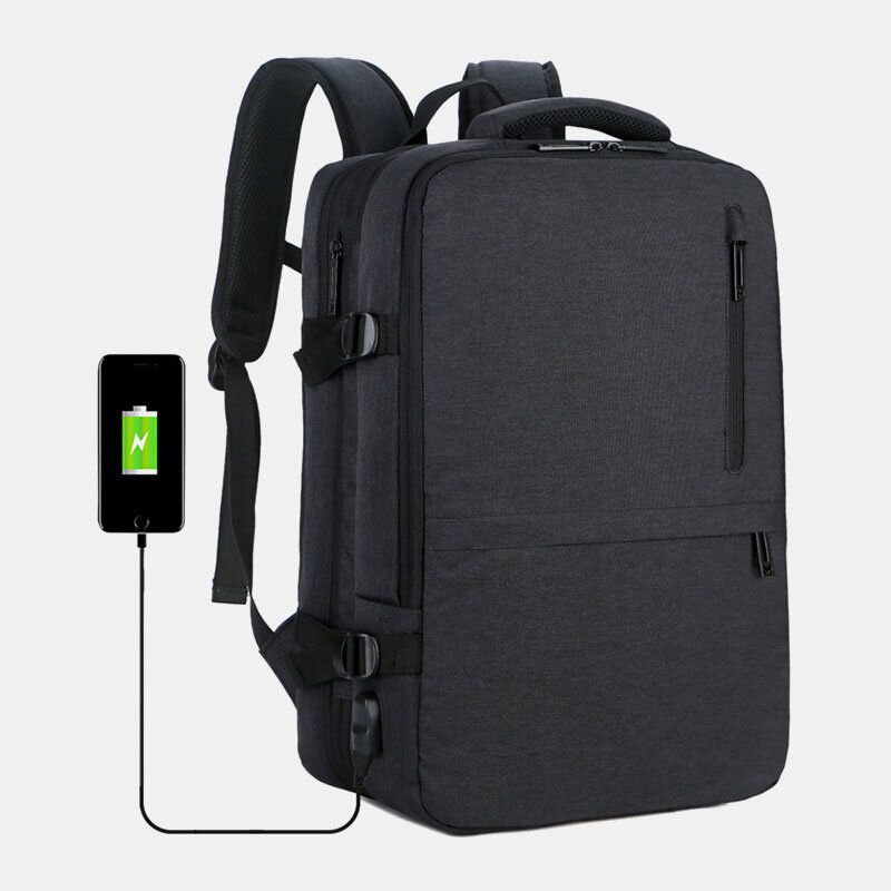 Herren Oxford-erweiterungskapazität Usb-aufladung Multi-pocket-business-laptop-taschen-rucksack