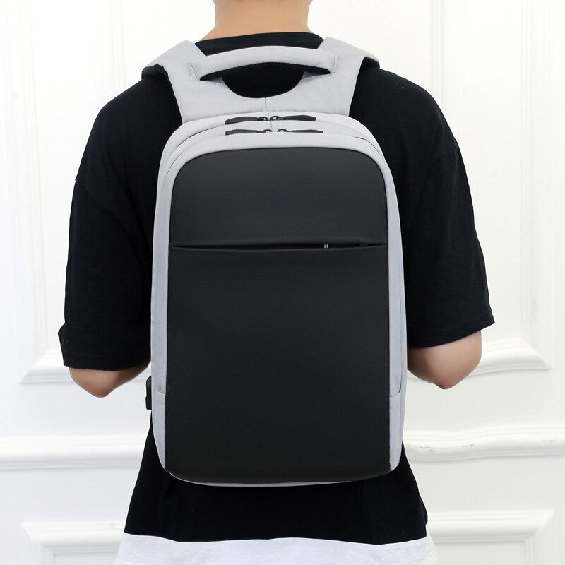 Herren Polyester 15.6 Zoll Usb-aufladung Wasserdichter Business-laptop-rucksack