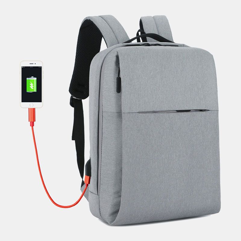 Herren Rucksack Aus Polyester Mit Usb-aufladung Und Großer Kapazität Für Business-laptoptaschen