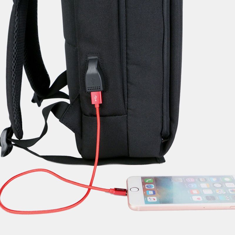 Herren Rucksack Aus Polyester Mit Usb-aufladung Und Großer Kapazität Für Business-laptoptaschen