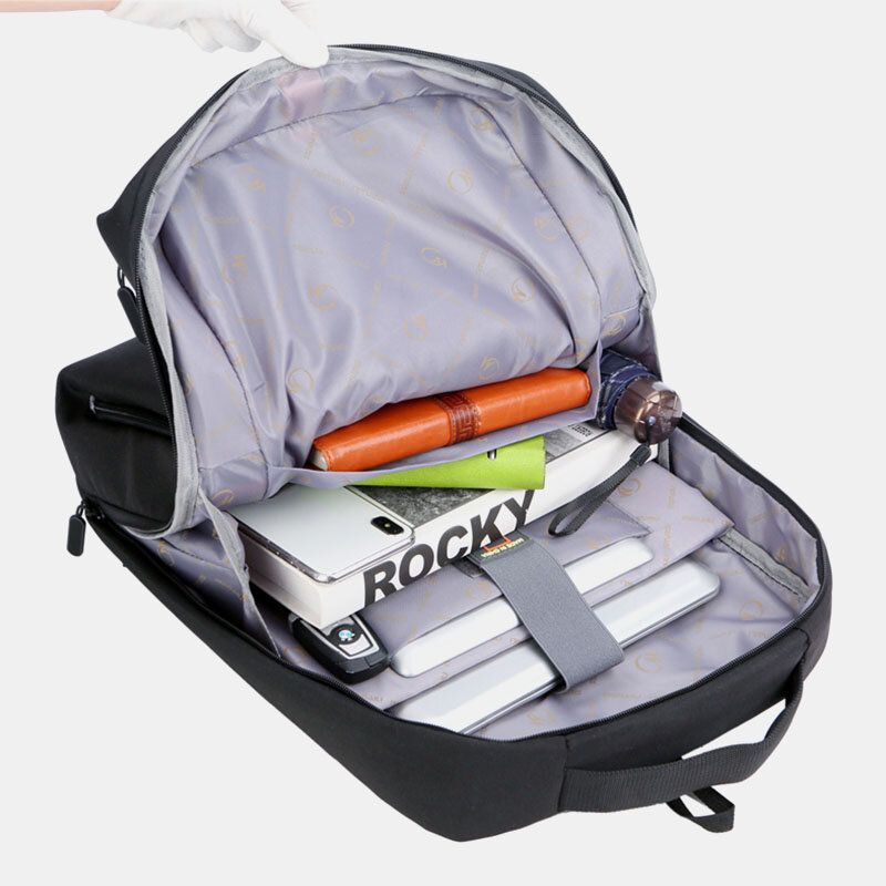 Herren Rucksack Aus Polyester Mit Usb-aufladung Und Großer Kapazität Für Business-laptoptaschen