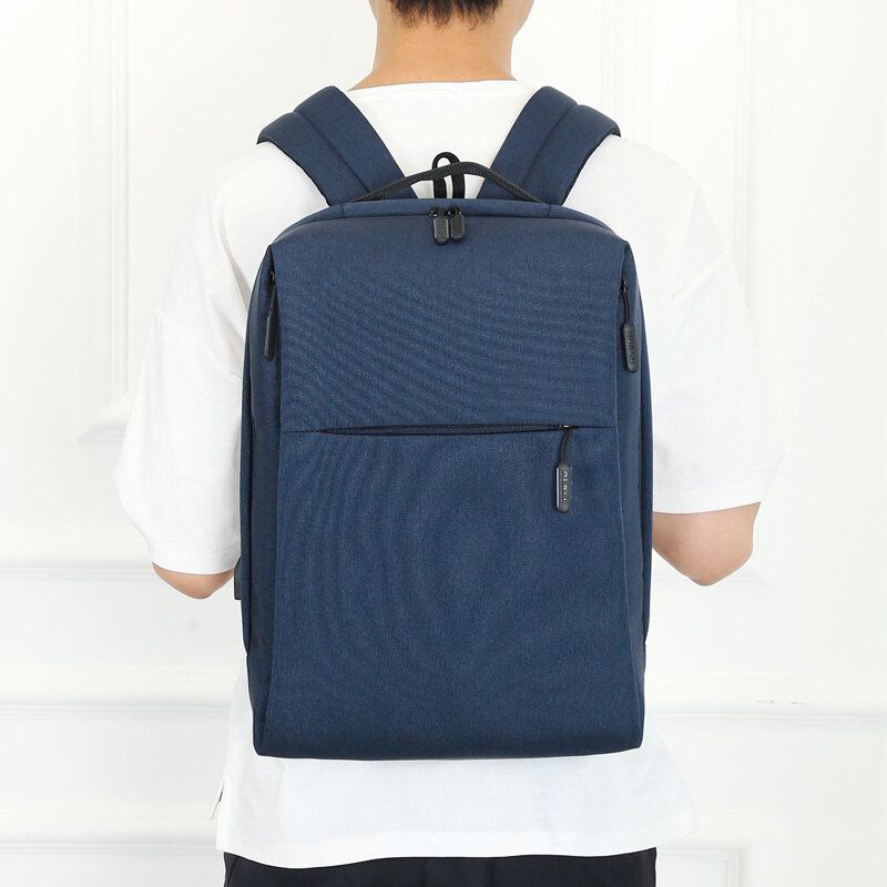 Herren Rucksack Aus Polyester Mit Usb-aufladung Und Großer Kapazität Für Business-laptoptaschen