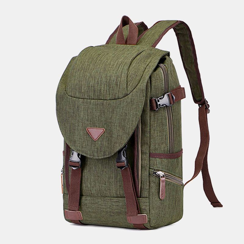 Herren-segeltuch Mit Großer Kapazität Und Mehreren Taschen Wasserabweisend Lässig Laptoptasche Rucksack Umhängetasche