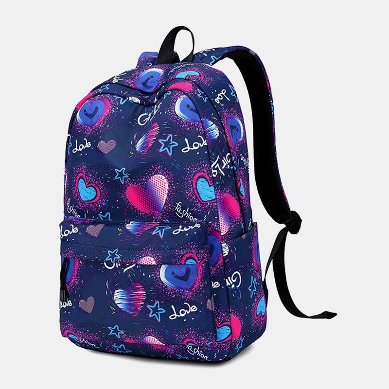 Love Pattern Schultasche 15.6'' Laptop Rucksack Tagesrucksack