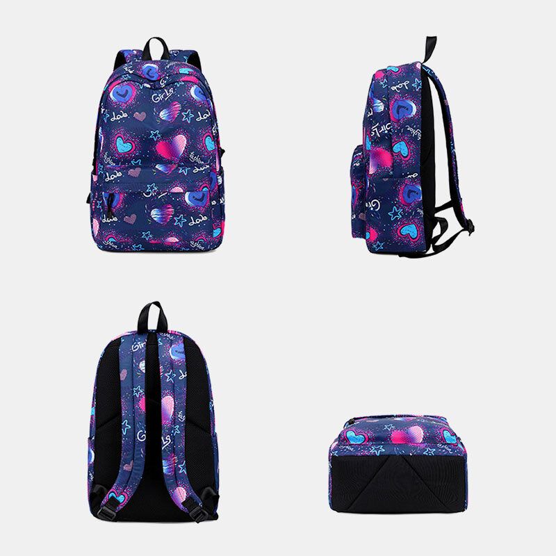 Love Pattern Schultasche 15.6'' Laptop Rucksack Tagesrucksack