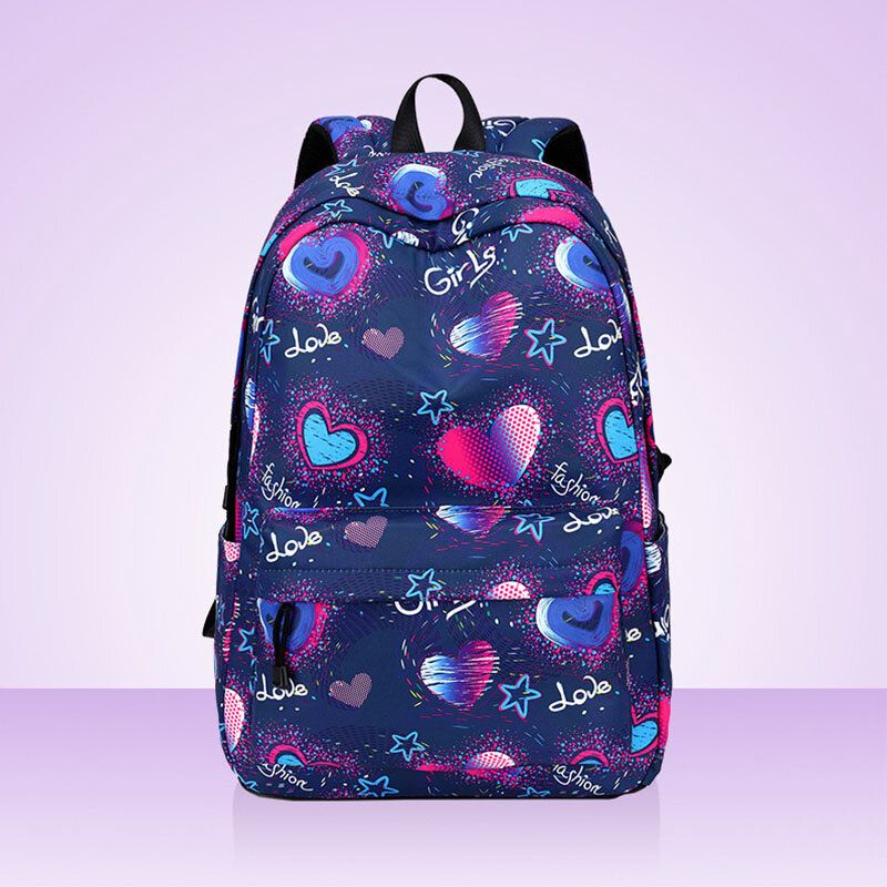 Love Pattern Schultasche 15.6'' Laptop Rucksack Tagesrucksack