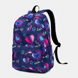 Love Pattern Schultasche 15.6'' Laptop Rucksack Tagesrucksack