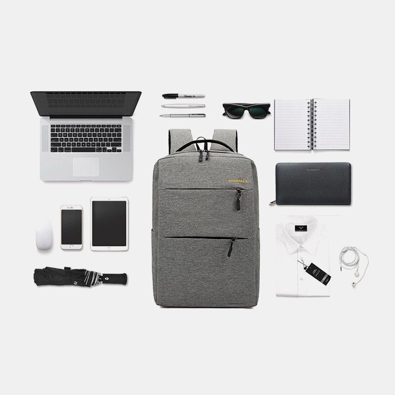 Männer 3pcs Nylon Usb Lade Verschleißfestigkeit Mode Casual Laptop Tasche Rucksack Umhängetasche Clutch Bag