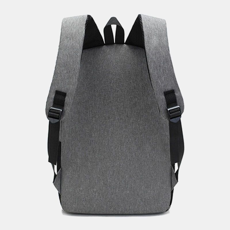 Männer 3pcs Nylon Usb Lade Verschleißfestigkeit Mode Casual Laptop Tasche Rucksack Umhängetasche Clutch Bag