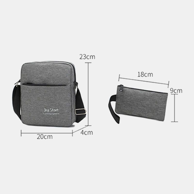 Männer 3pcs Nylon Usb Lade Verschleißfestigkeit Mode Casual Laptop Tasche Rucksack Umhängetasche Clutch Bag