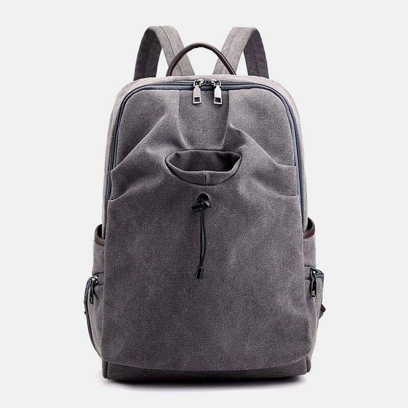 Männer Canvas Fold Große Kapazität Lässige Reise 14 Zoll Laptoptasche Reisetasche Schultasche Rucksack