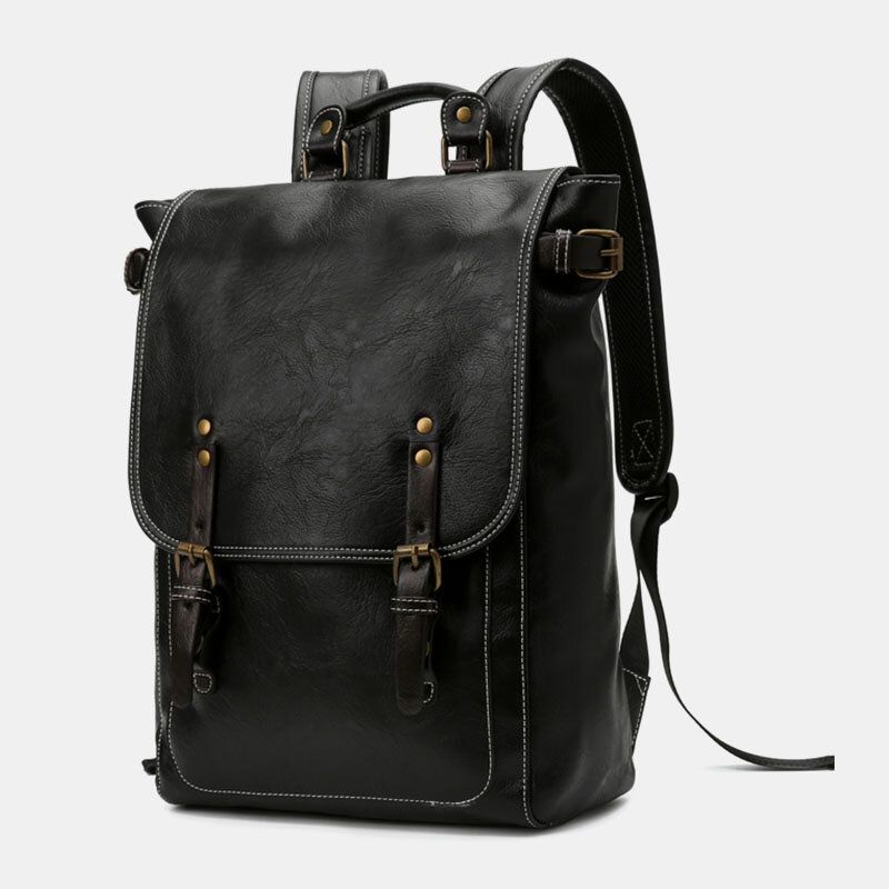 Männer Casual Vintage Große Kapazität Studentenrucksack Wilde 14 Zoll Laptoptasche