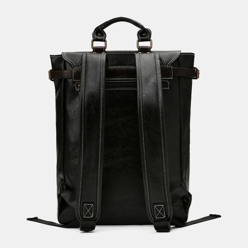 Männer Casual Vintage Große Kapazität Studentenrucksack Wilde 14 Zoll Laptoptasche