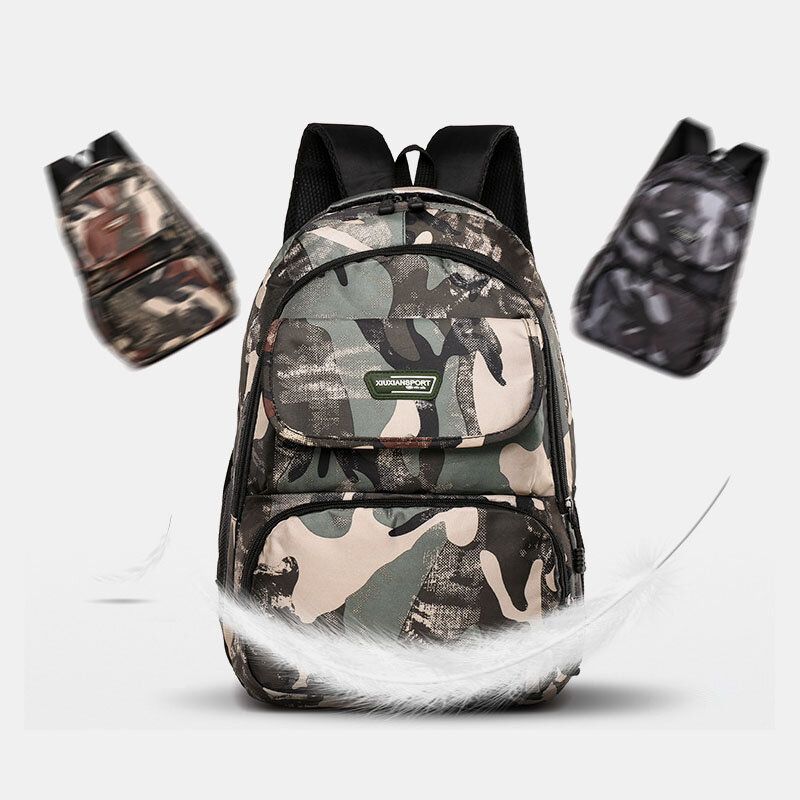 Männer Große Kapazität Camouflage Wasserdichte Schüler Schultasche 15.6 Zoll Laptoptasche Reise Outdoor Rucksack