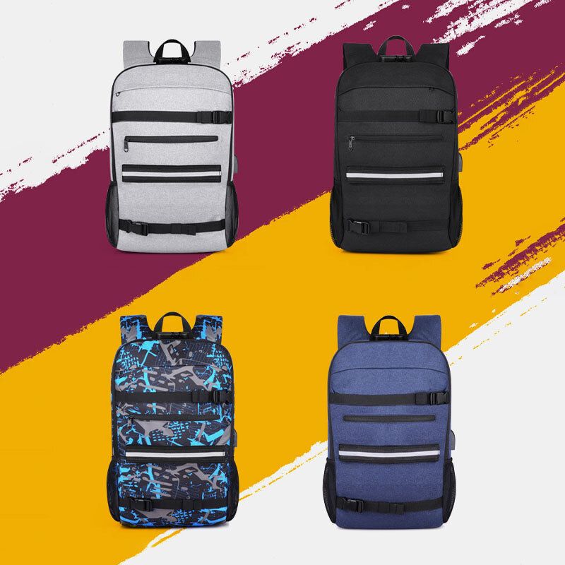 Männer Usb-aufladung Große Kapazität Camouflage Anti-diebstahl Business Casual 14 Zoll Laptoptasche Rucksack