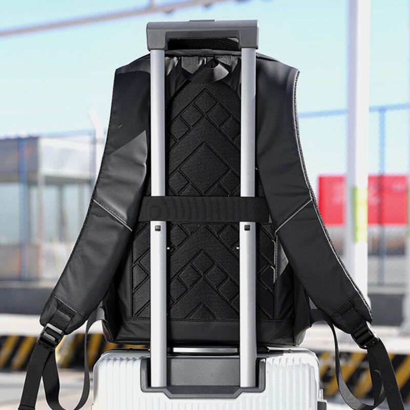 Männer Usb-aufladung Outdoor Nylon Reise Wasserdicht Große Kapazität 13 Zoll Laptoptasche Reisetasche Rucksack