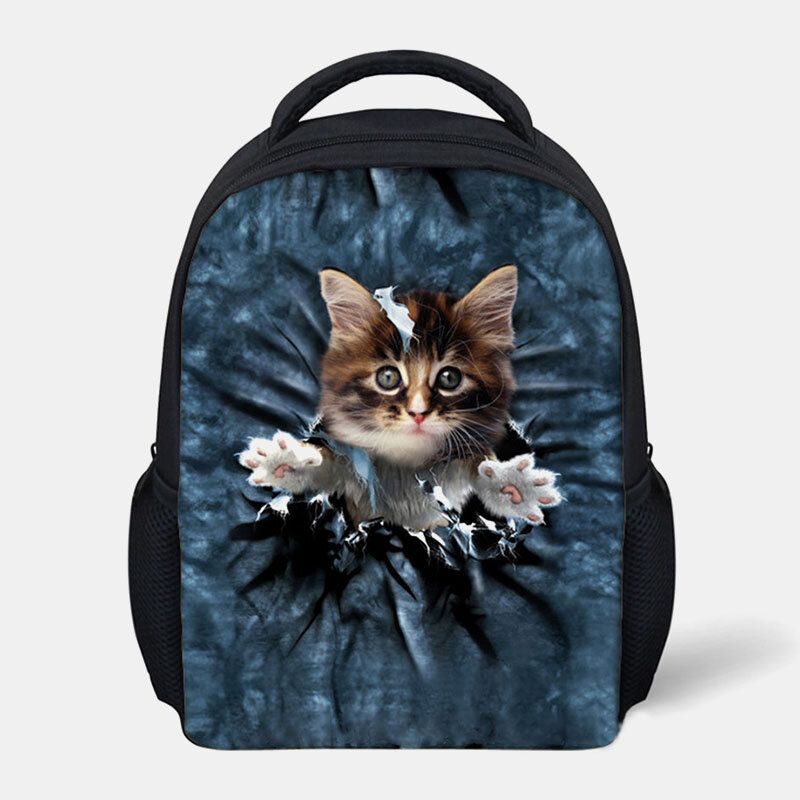 Unisex Animal Creative 3d Cartoon Cute Cat Casual Outdoor Kleiner Rucksack Schultasche