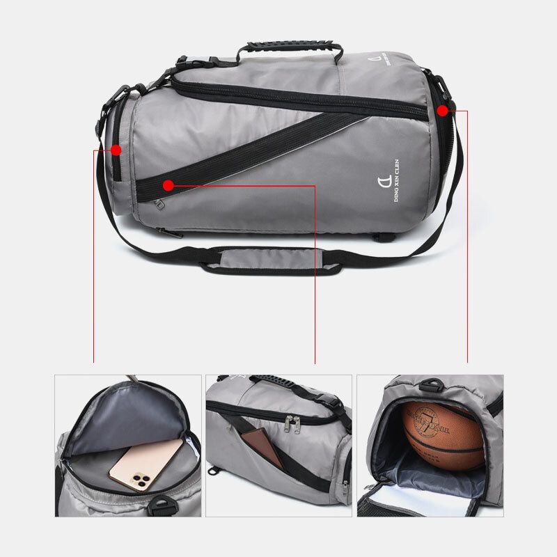 Unisex-nylon Wasserdicht Abriebfest Outdoor-aufbewahrungstasche Große Kapazität Basketball-aufbewahrungstasche Reisetasche Sporttasche Rucksack