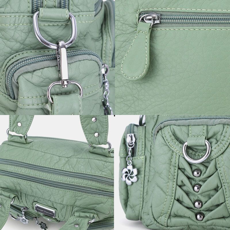 Angel Kiss Damen Pu-leder Multi-carry Einfarbig Mode Lässig Umhängetasche Umhängetasche Handtasche