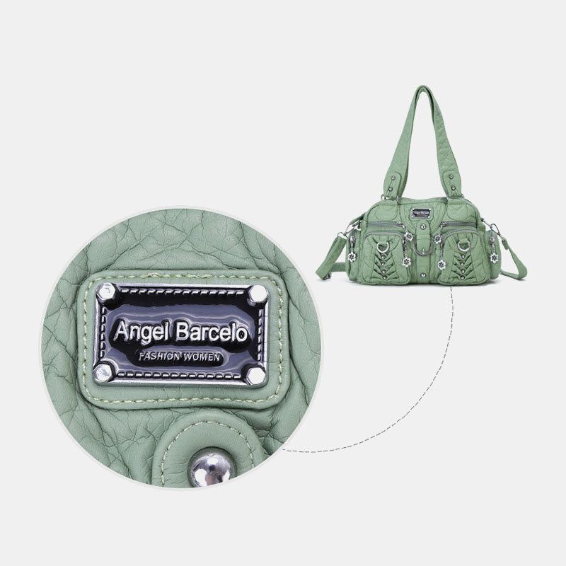 Angel Kiss Damen Pu-leder Multi-carry Einfarbig Mode Lässig Umhängetasche Umhängetasche Handtasche