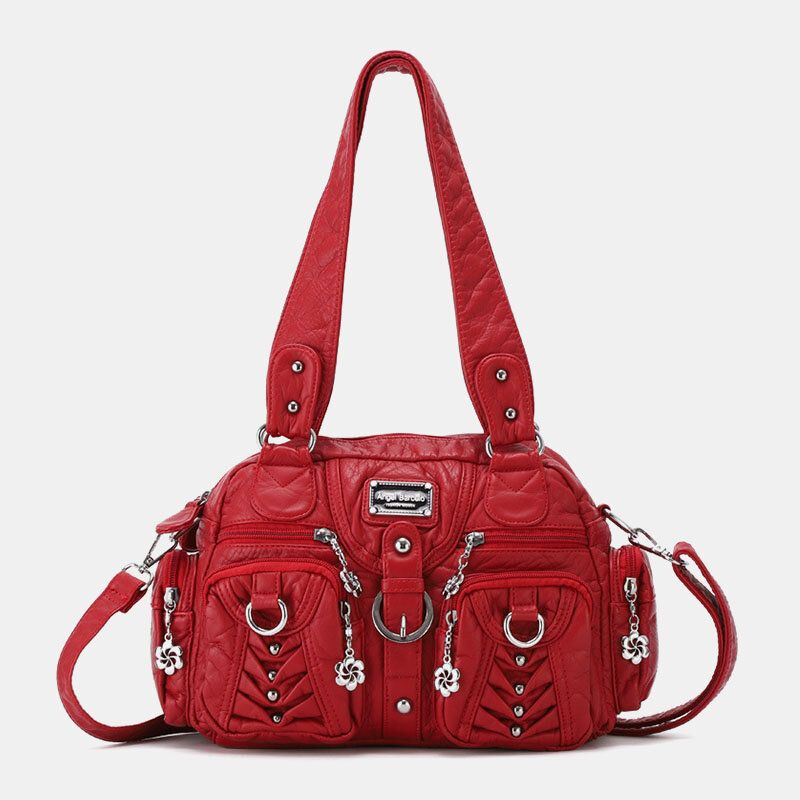 Angel Kiss Damen Pu-leder Multi-carry Einfarbig Mode Lässig Umhängetasche Umhängetasche Handtasche