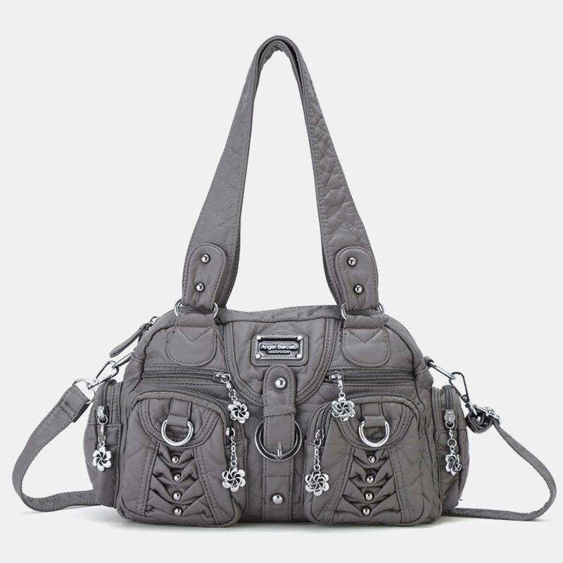 Angel Kiss Damen Pu-leder Multi-carry Einfarbig Mode Lässig Umhängetasche Umhängetasche Handtasche