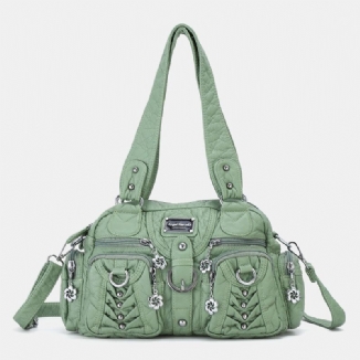 Angel Kiss Damen Pu-leder Multi-carry Einfarbig Mode Lässig Umhängetasche Umhängetasche Handtasche