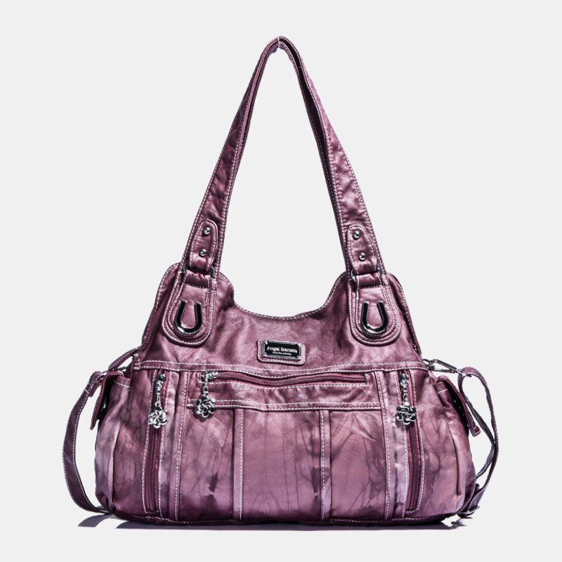 Angel Kiss Frauen Pu-leder Multi-carry Einfarbig Umhängetasche Umhängetasche Tote Handtasche