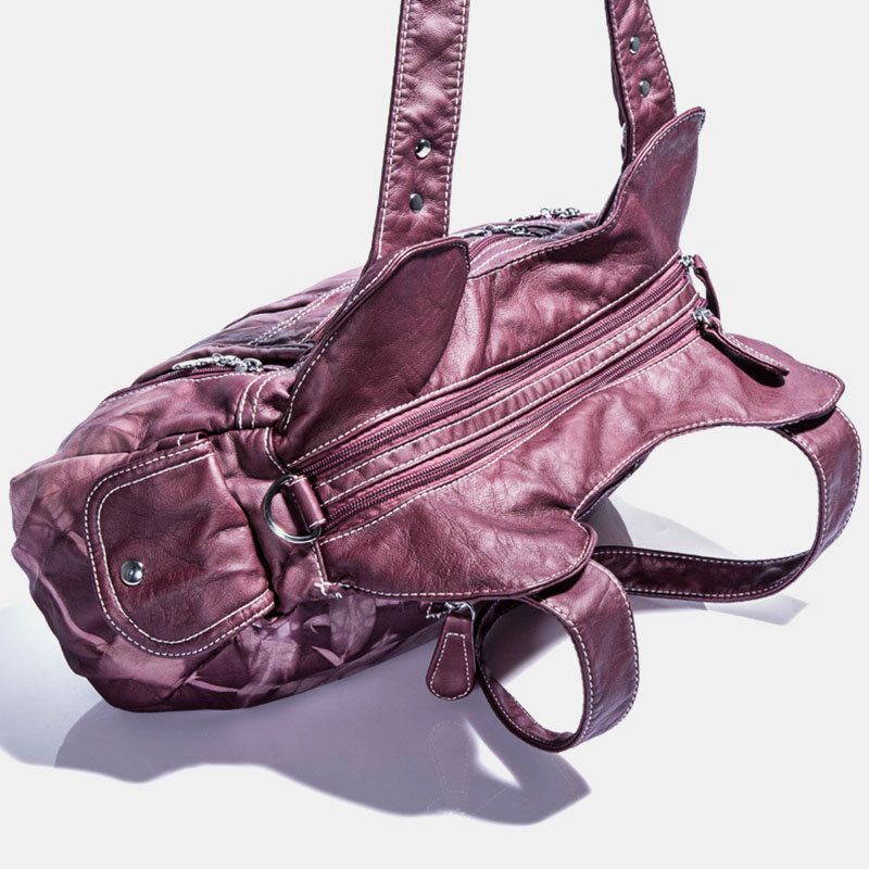 Angel Kiss Frauen Pu-leder Multi-carry Einfarbig Umhängetasche Umhängetasche Tote Handtasche