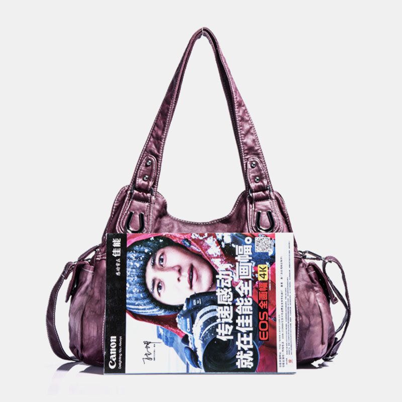 Angel Kiss Frauen Pu-leder Multi-carry Einfarbig Umhängetasche Umhängetasche Tote Handtasche