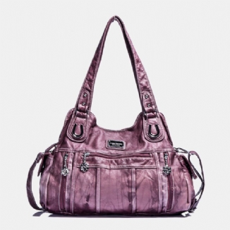 Angel Kiss Frauen Pu-leder Multi-carry Einfarbig Umhängetasche Umhängetasche Tote Handtasche