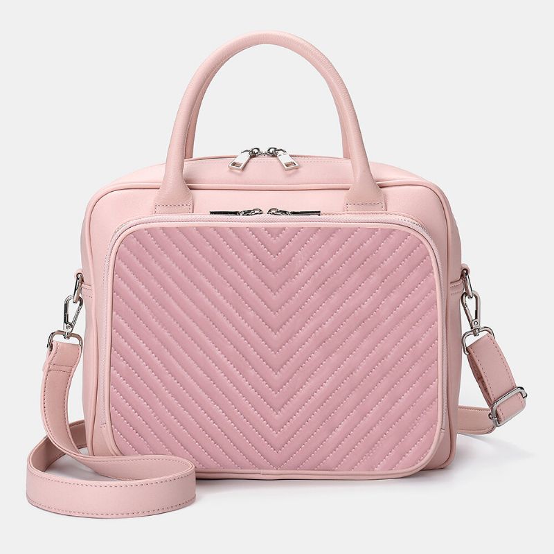 Damen Designer Gestreifte Laptoptasche Umhängetasche Handtasche