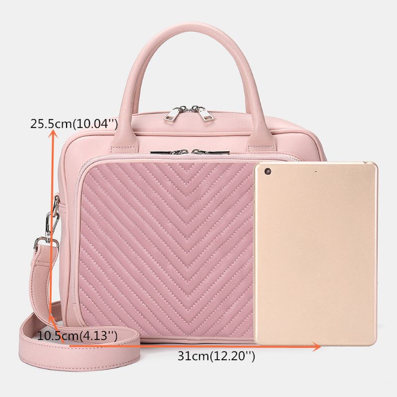 Damen Designer Gestreifte Laptoptasche Umhängetasche Handtasche