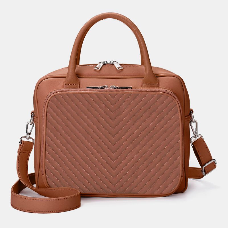 Damen Designer Gestreifte Laptoptasche Umhängetasche Handtasche