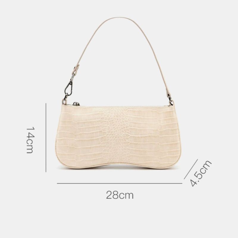 Damen Pu French Avocado Stick Bag Small Crowd Bag Vintage Crocodile Pattern Damen Bag One Shoulder French Underarm Bag Handtaschen