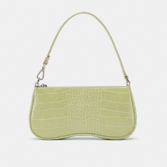 Damen Pu French Avocado Stick Bag Small Crowd Bag Vintage Crocodile Pattern Damen Bag One Shoulder French Underarm Bag Handtaschen