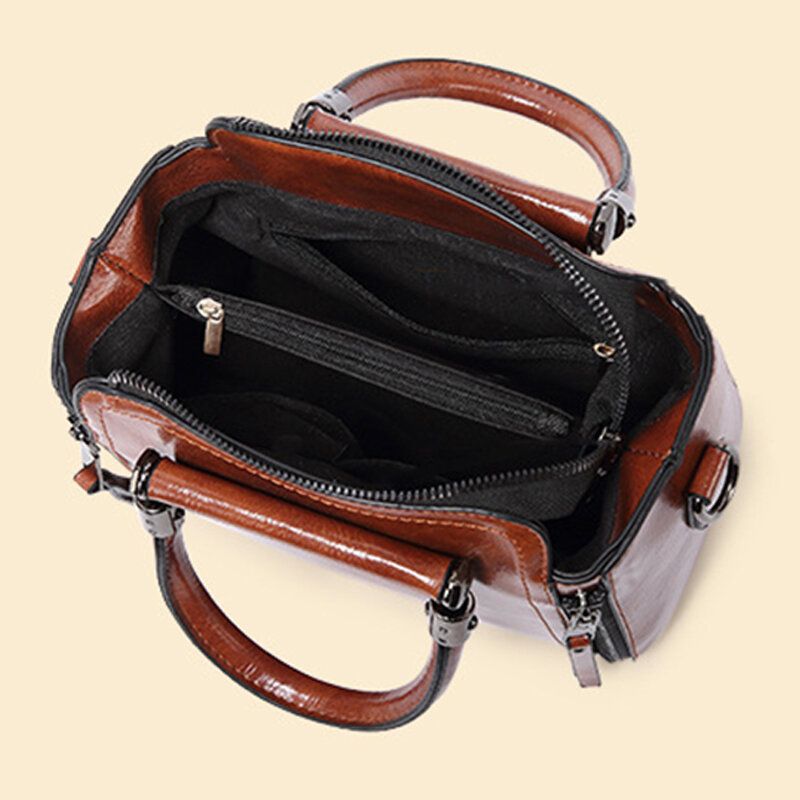 Damen Retro Große Kapazität Umhängetasche Handtasche Umhängetasche