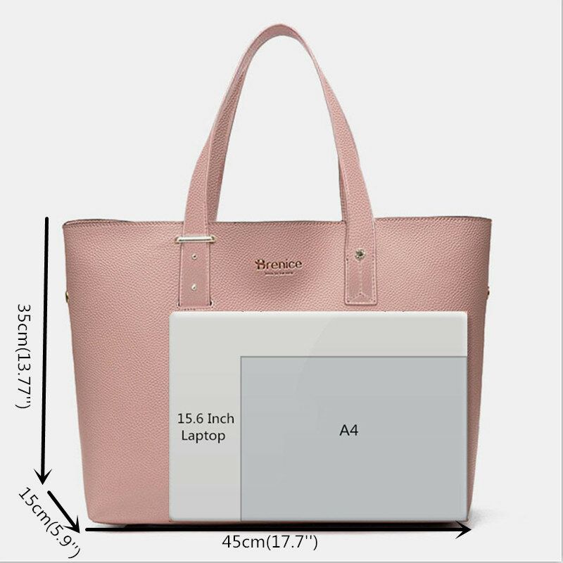 Frauen 2 Stück 15.6-zoll-laptop Mit Großer Kapazität Mehreren Fächern Abnehmbarer Schlüssel Multifunktionale Umhängetasche Handtasche