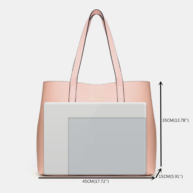 Frauen 2pcs Multi-pocket Große Kapazität Abnehmbarer Schlüssel Multifunktionale Handtasche Tote